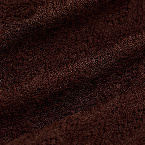 Brown Self-Design Crochet Shirt