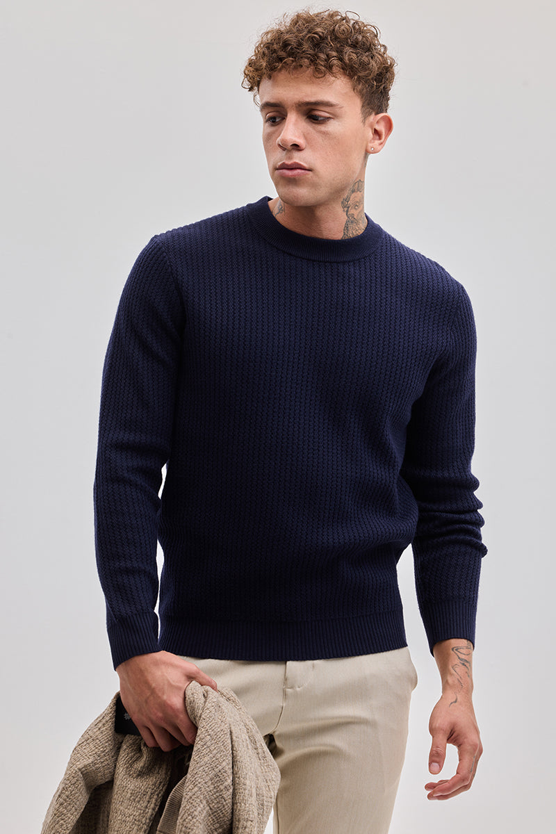 Navy Knitted Sweater