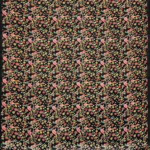 Sandal Handloom Tussar Silk Saree Printed With Floral Motifs