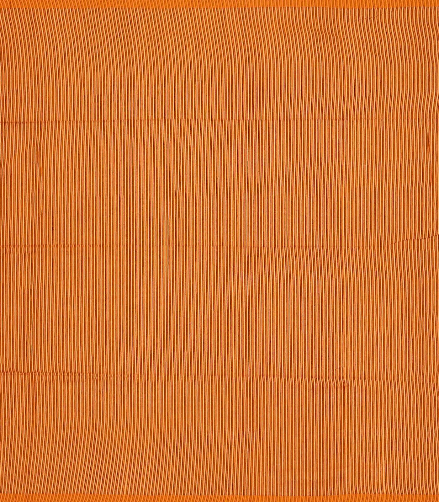 Orange Handloom Bengal Cotton Saree With Coin Motifs