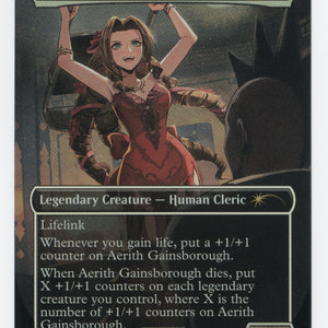 Aerith Gainsborough - Borderless - FFVII - Foil - Scan 15460