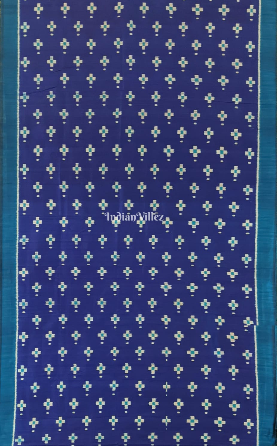 Navy Blue Pasapali Odisha Ikat Contemporary Silk Saree