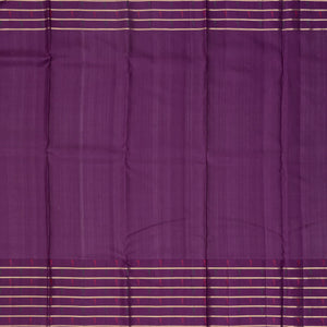 Cream Handloom Kanchipuram Korvai Silk Saree With Chevron Motifs