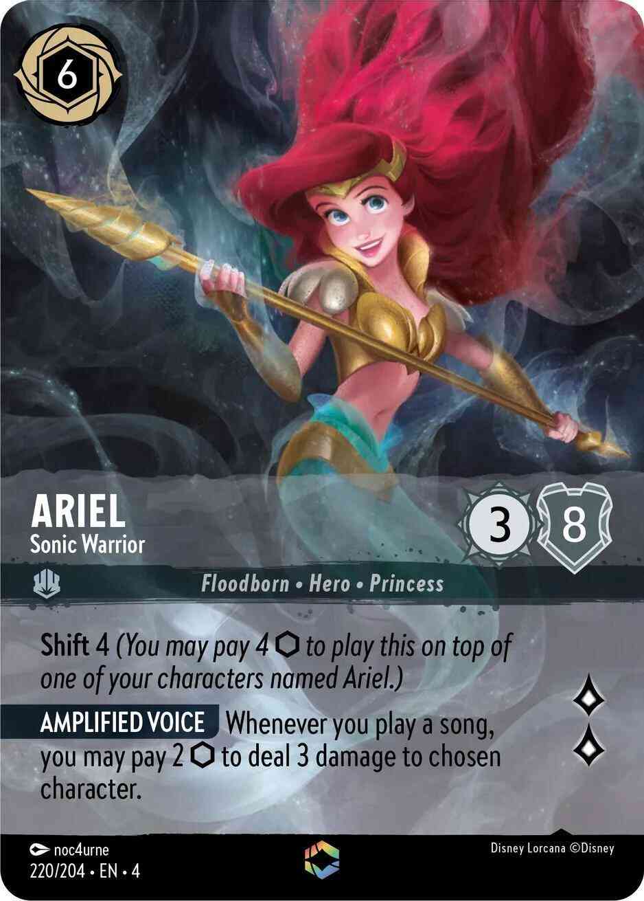 Ariel - Sonic Warrior (Enchanted) - 220/204 [Ursula's Return] [Holofoil]