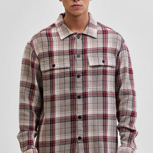Brown Double Pocket Flannel Overshirt
