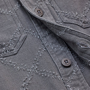 Grey Geometric Overshirt