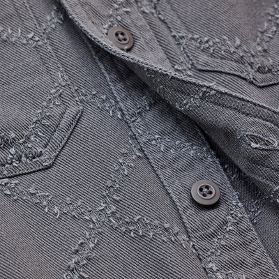 Grey Geometric Overshirt