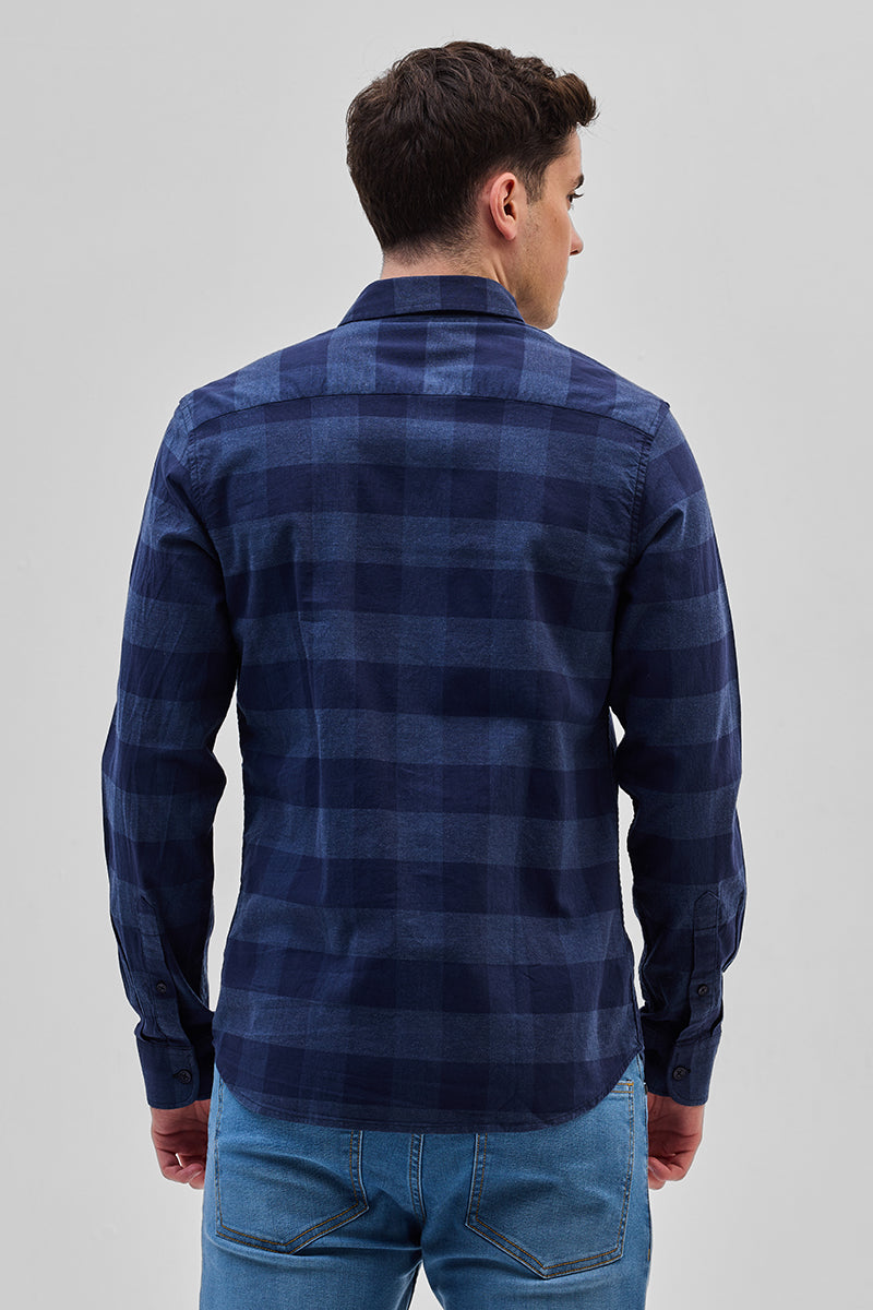 Blue Checks Slim Fit Shirt