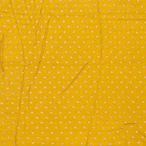 Mustard Woven Tissue Emboss Embroidery Saree