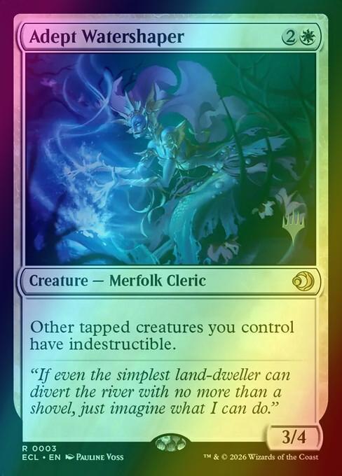 Adept Watershaper [3p] [Promo Pack] [Lorwyn Eclipsed: Promos] [Foil]