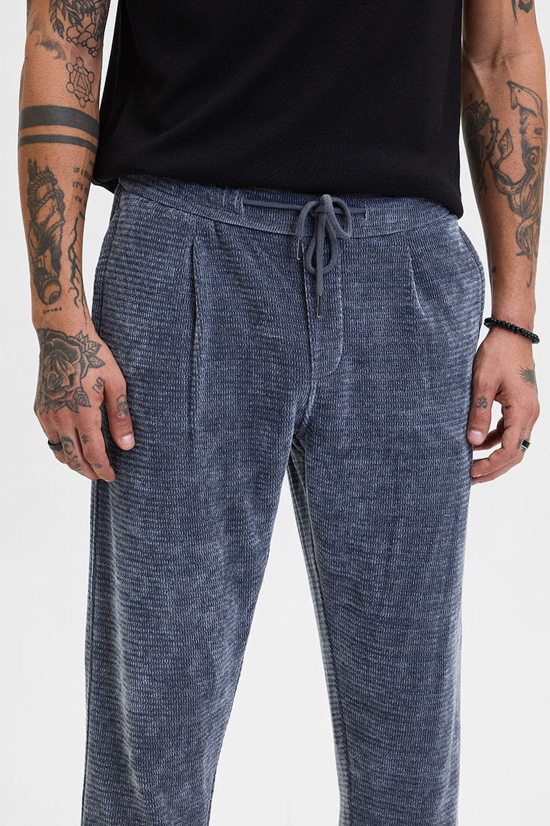 Grey Corduroy Relaxed Fit Trousers