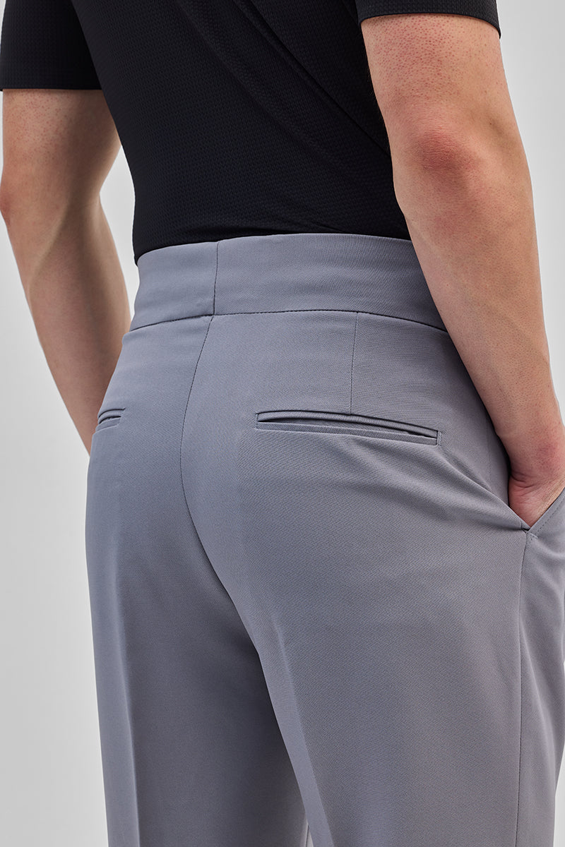 Light Grey Slim Fit Gurkha Trousers