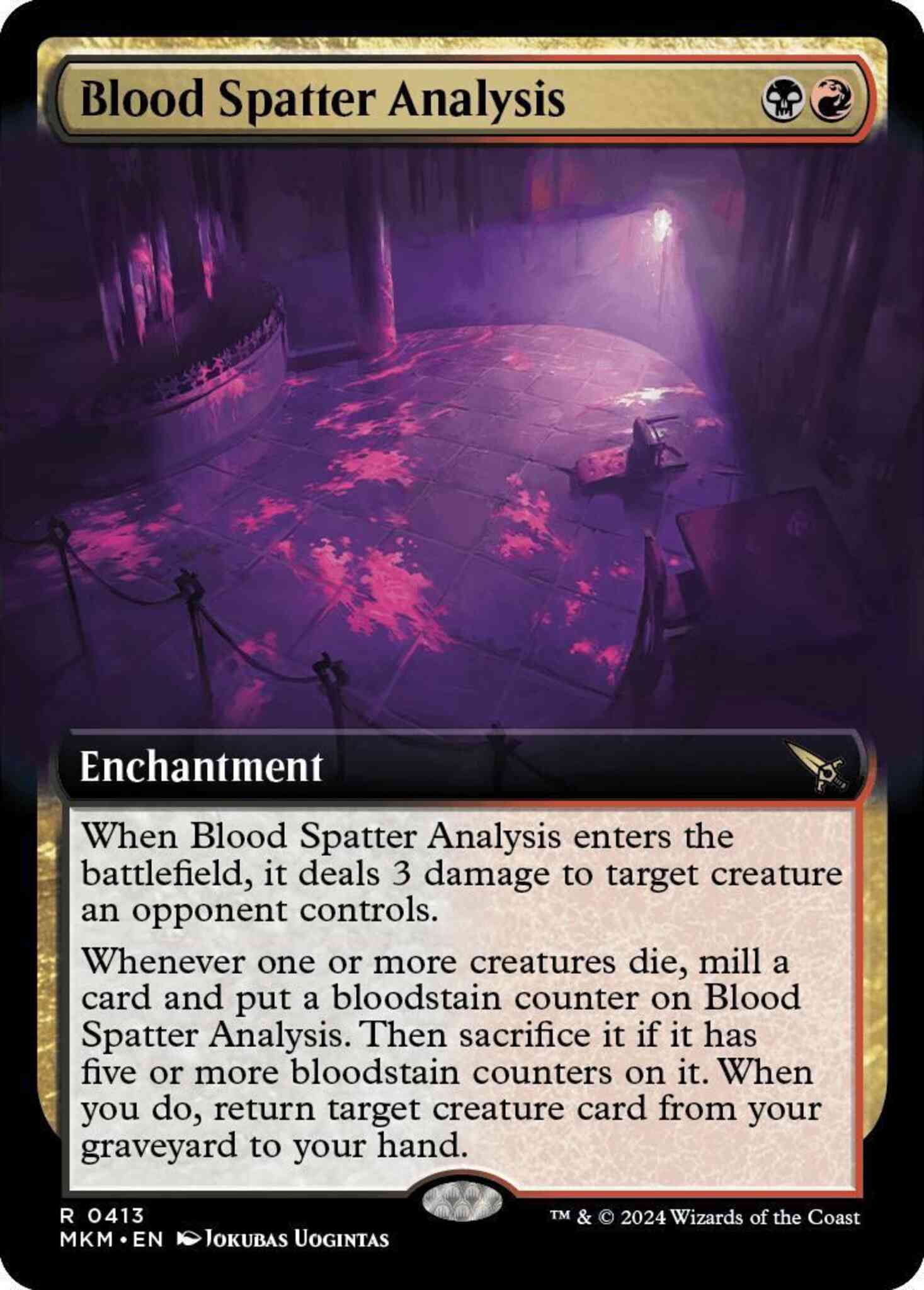 Blood Spatter Analysis [413] [Extended Art] [Murders at Karlov Manor] [Non-Foil]