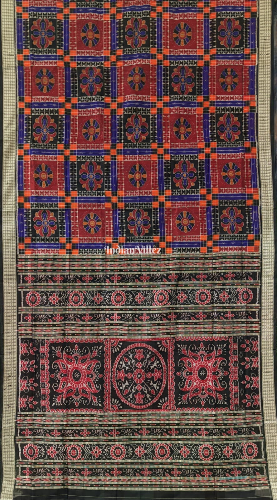 Multicolor Utkal Laxmi Pure Sambalpuri Silk Saree