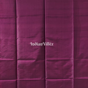 Red with Wine Handwoven Soft Silk Saree