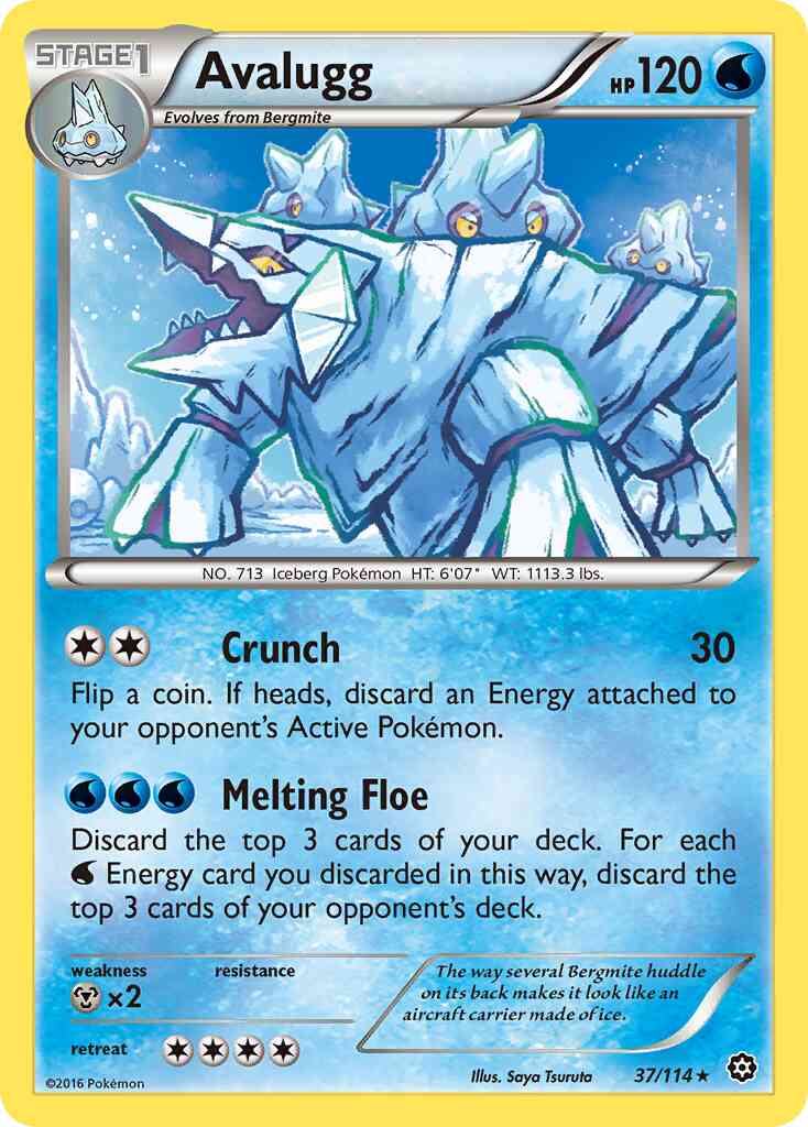 Avalugg - 37/114 - Rare [xy11-37] [Reverse Holo]
