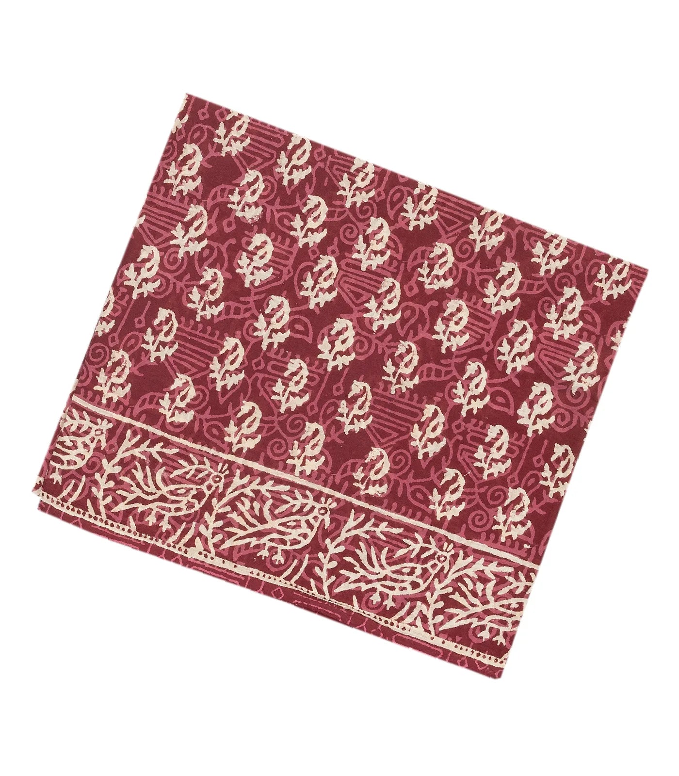 Dark Brown Woven Jaipur Cotton Saree Printed With Floral  Motifs