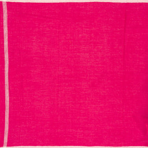 Hot Pink Handloom Bhujodi Cotton Saree With Buttas