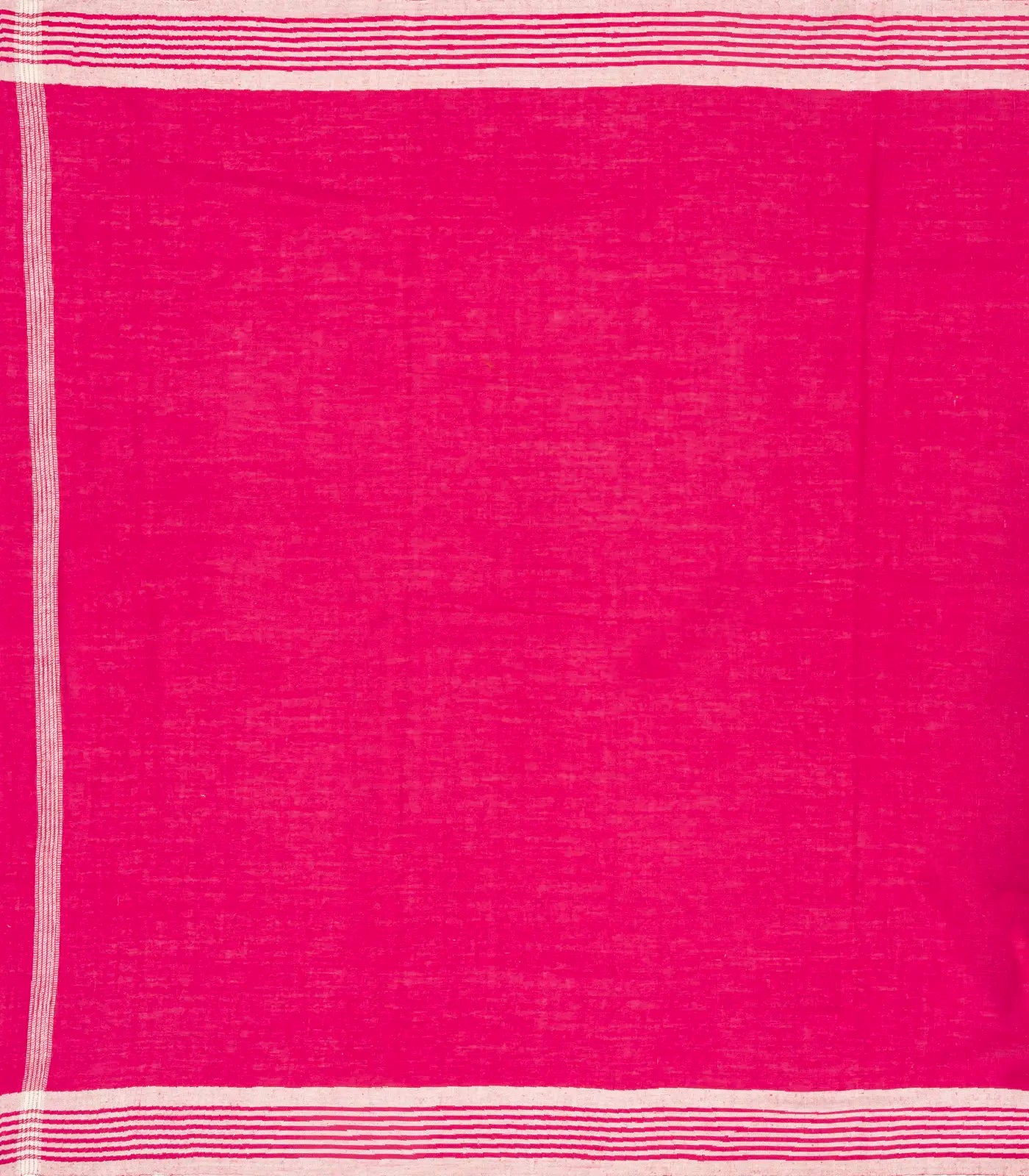 Hot Pink Handloom Bhujodi Cotton Saree With Buttas