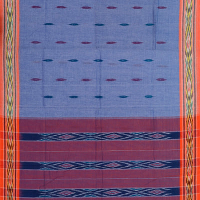 Lavender Woven Orissa Cotton Saree With Contrast Border