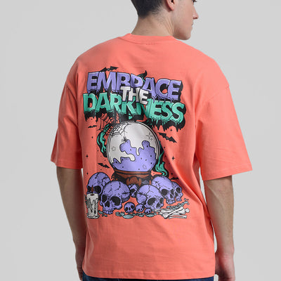 Embrace The Darkness Oversized Printed T-Shirt