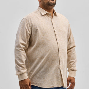 Beige Linen Blend Shirt