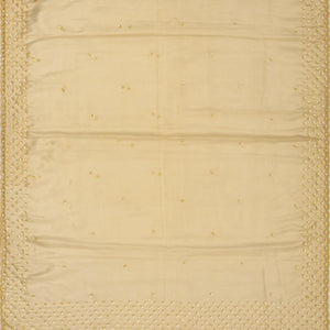 Taupe Woven Organza Saree With Sequin Embroidery