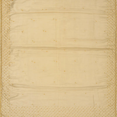 Taupe Woven Organza Saree With Sequin Embroidery