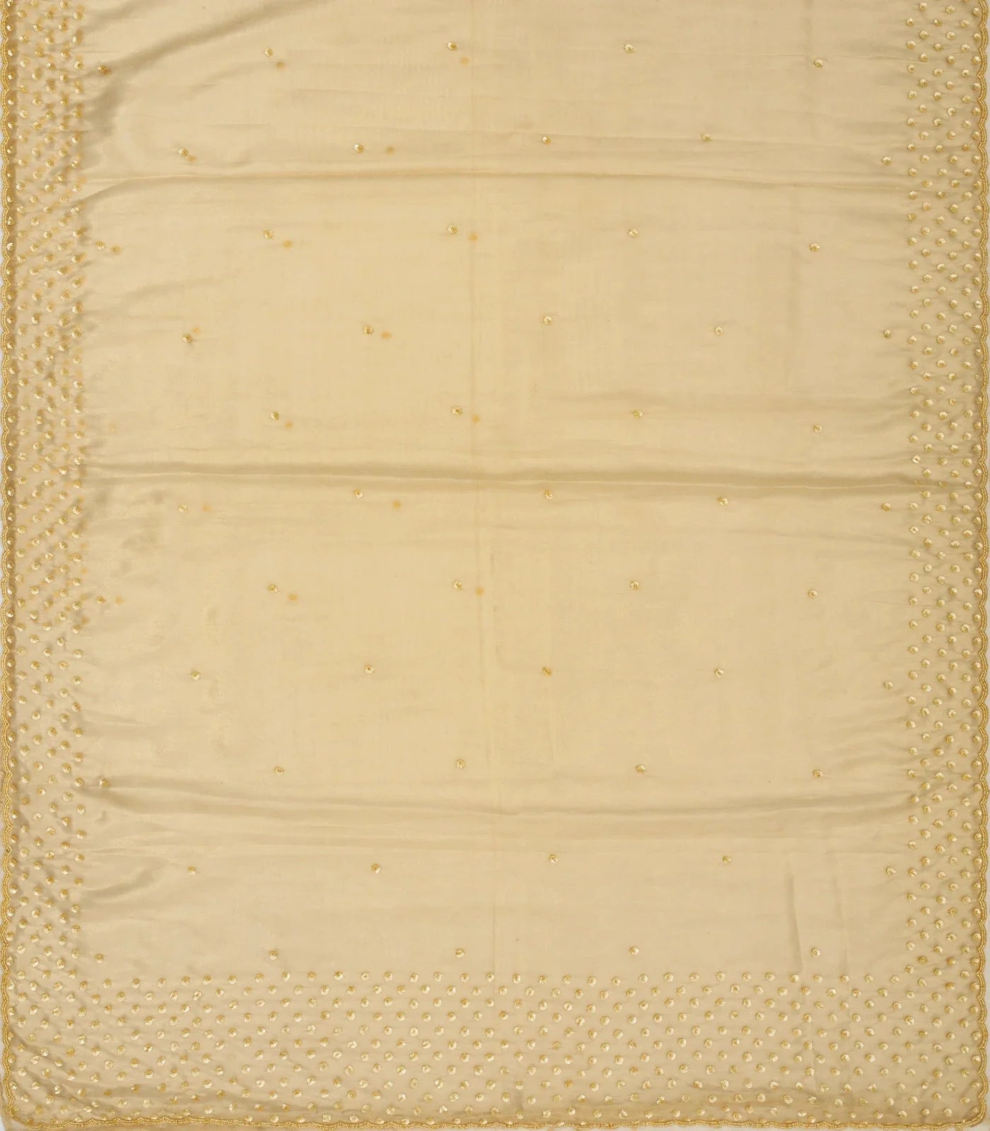 Taupe Woven Organza Saree With Sequin Embroidery