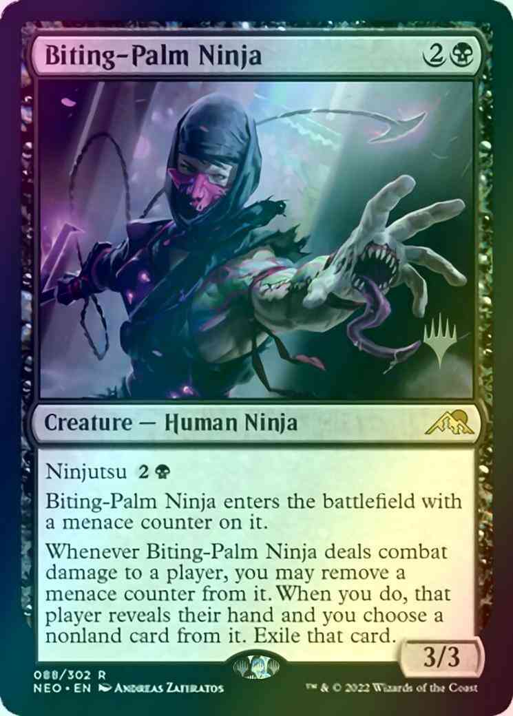 Biting-Palm Ninja [Promo Pack] [88p] [Kamigawa: Neon Dynasty: Promos] [Foil]