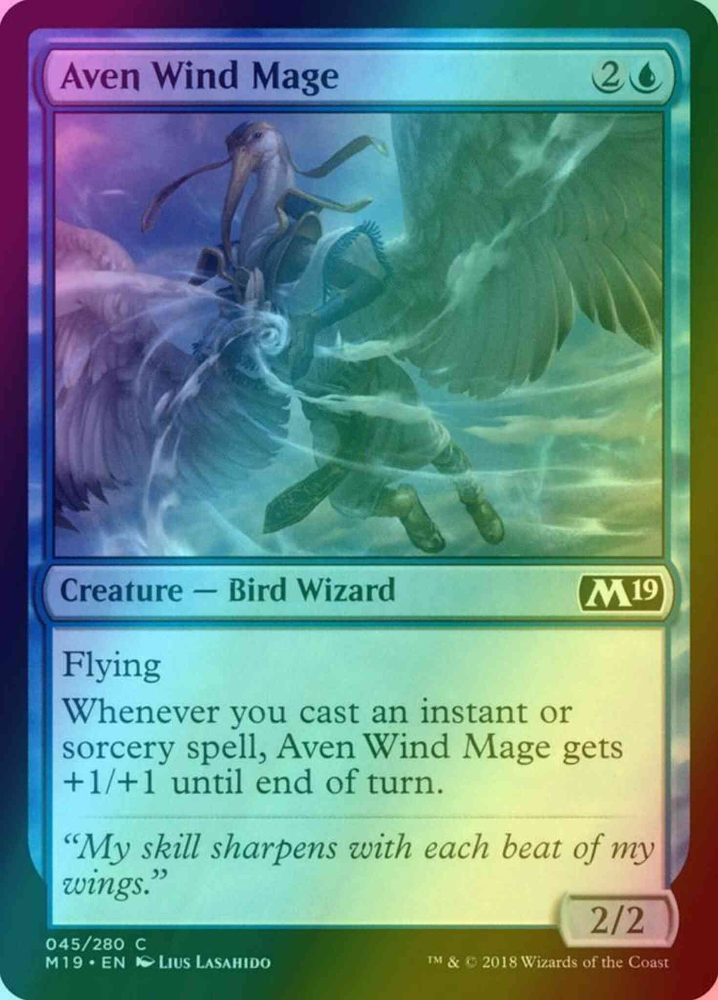 Aven Wind Mage [45] [Core Set 2019] [Foil]