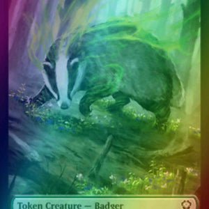 Badger Token (15) // Soldier Token (04) [DMC/DMU Set Symbol] [Dominaria United: Tokens] [Foil]