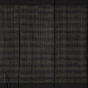 Beige Handloom Kora Silk Saree With Checks & Contrast Black Border