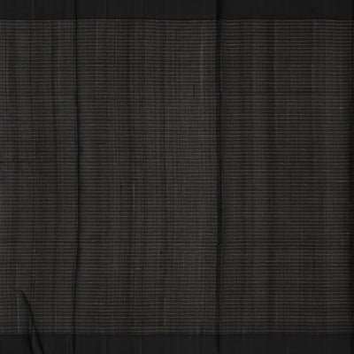 Beige Handloom Kora Silk Saree With Checks & Contrast Black Border