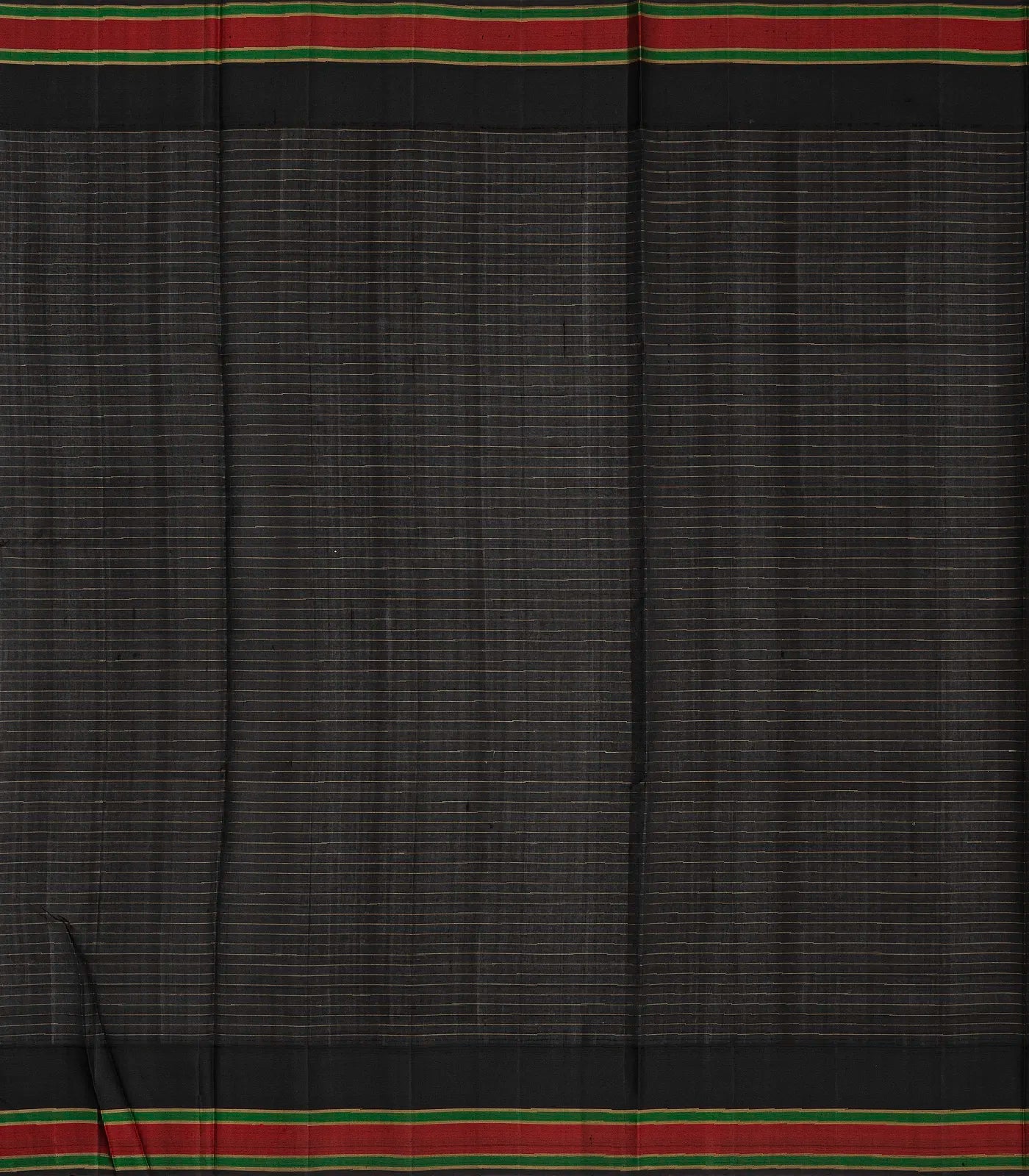 Beige Handloom Kora Silk Saree With Checks & Contrast Black Border