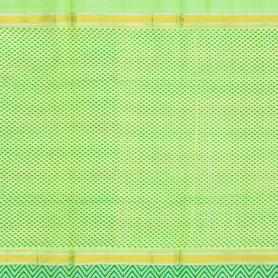 Sandal Handloom Chirala Silk Cotton Saree With Peacock Motifs