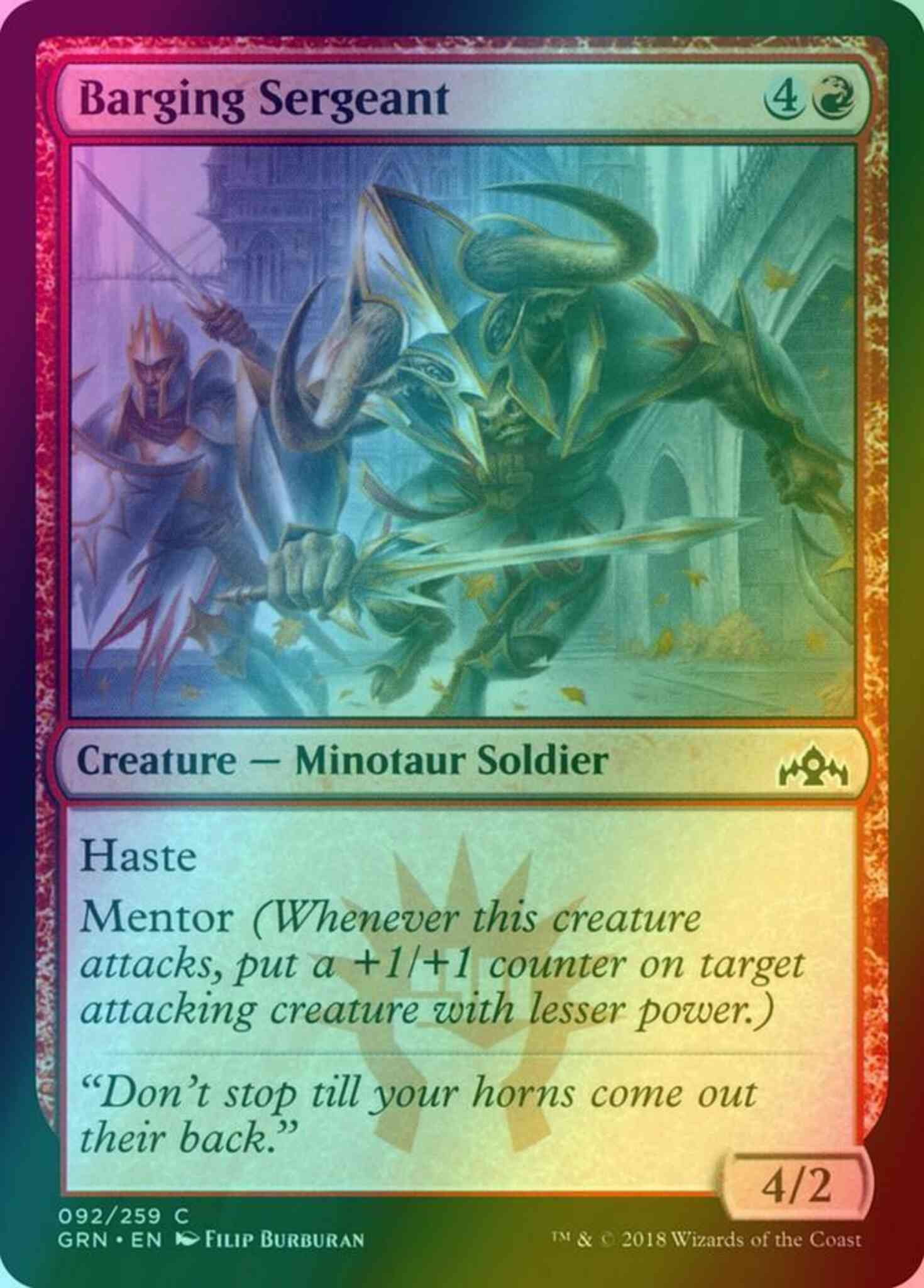 Barging Sergeant [92] [Guilds of Ravnica] [Foil]