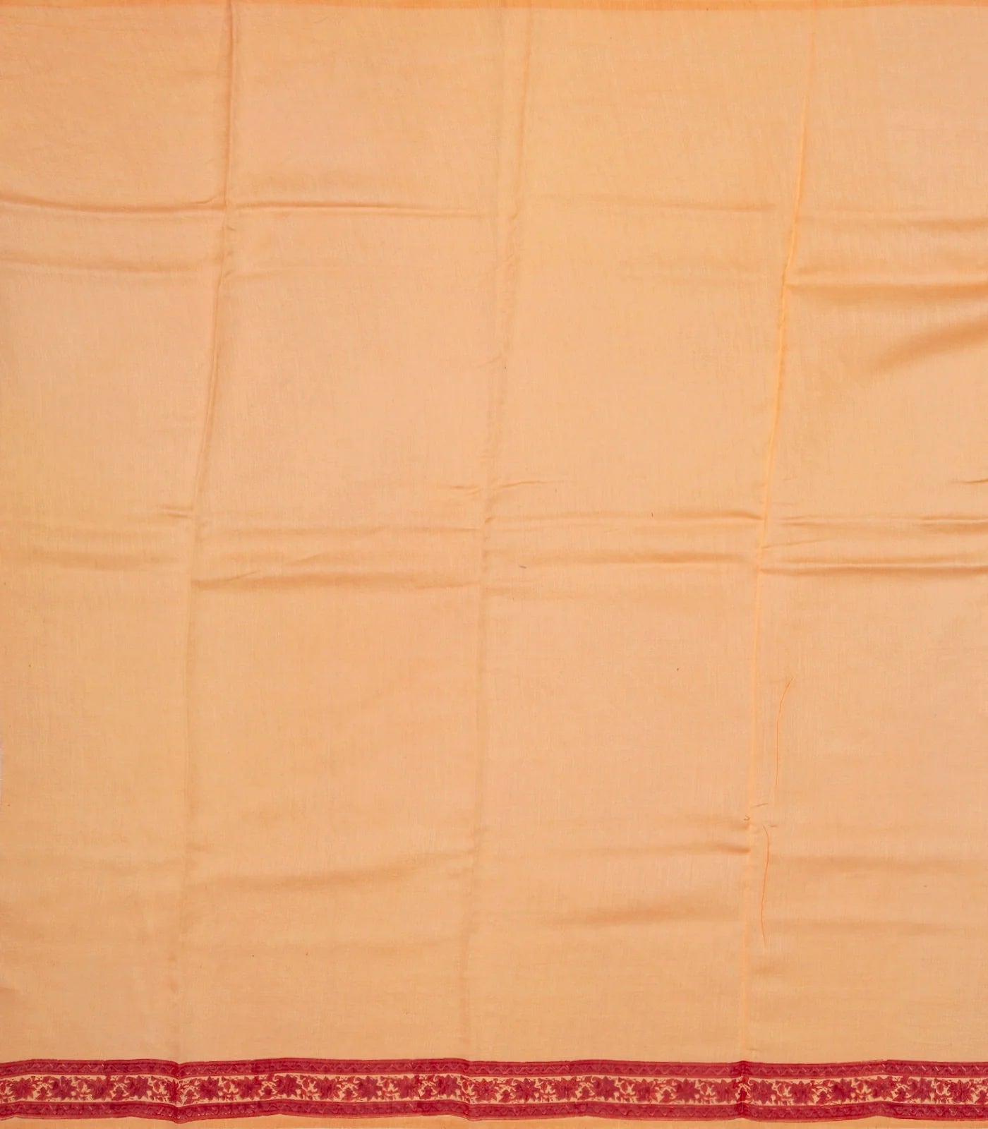 Sandal Handloom Chanderi Cotton Saree With Printed Floral Motifs