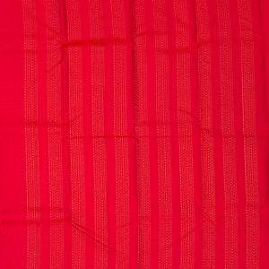 Oil Mustard Handloom Kanchipuram Silk Saree With Stripes & Buttas