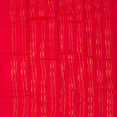 Oil Mustard Handloom Kanchipuram Silk Saree With Stripes & Buttas