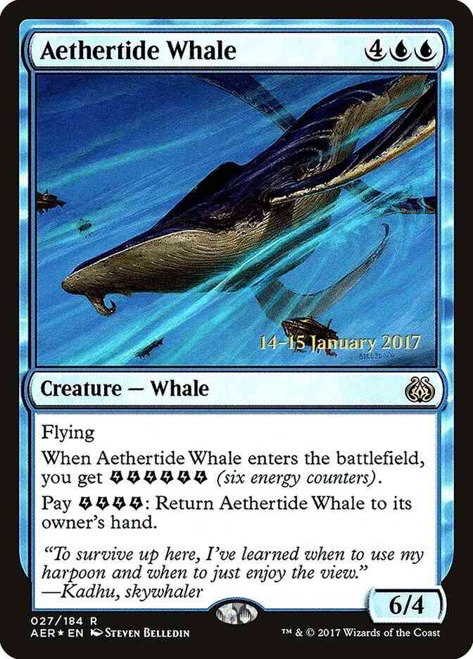 Aethertide Whale [27s] [Aether Revolt Promos] [Foil]