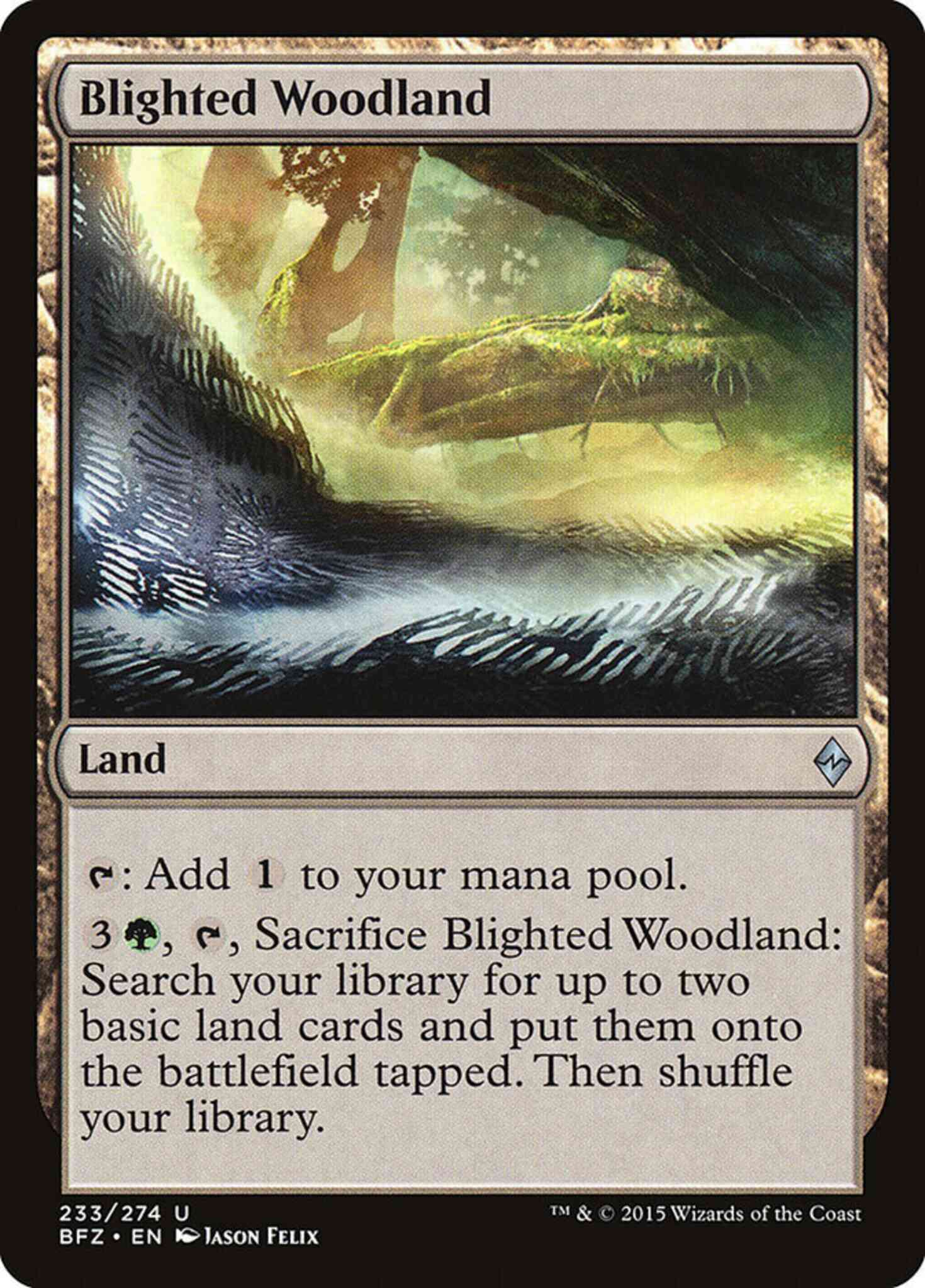 Blighted Woodland [233] [Battle for Zendikar] [Non-Foil]