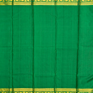 Crimson Handloom Kanchipuram Korvai Silk Saree With Lord Ram Motifs