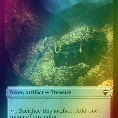 Angel Token (01) // Treasure Token (12) [Commander Legends Tokens] [Foil]