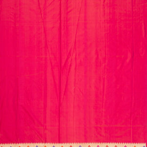 Magenta Handwoven Banarasi Silk Saree With Flower Motifs