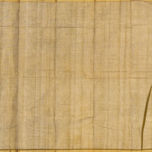 Taupe Handloom Village Cotton Saree With Square Buttas