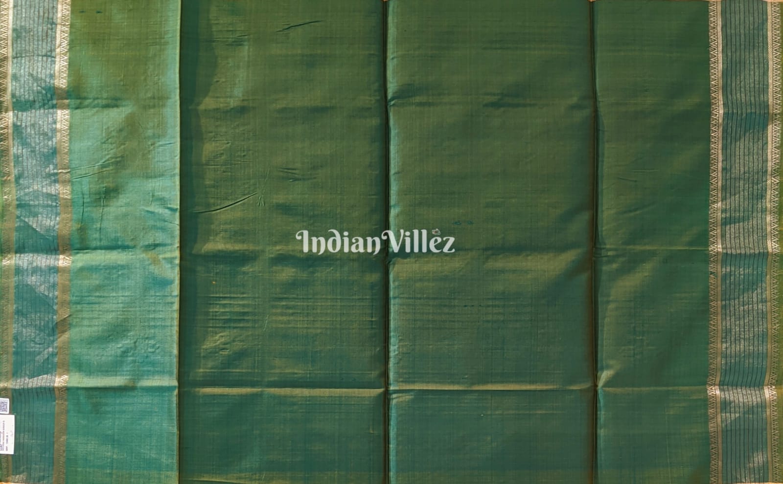 Rama Green with Chandan Color Handwoven Soft Silk Saree