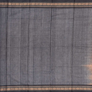 Orange Handloom Korvai Kanchi Cotton Saree With Annam Buttas