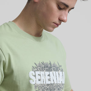Serenial Light Green Oversized Fit T-Shirt