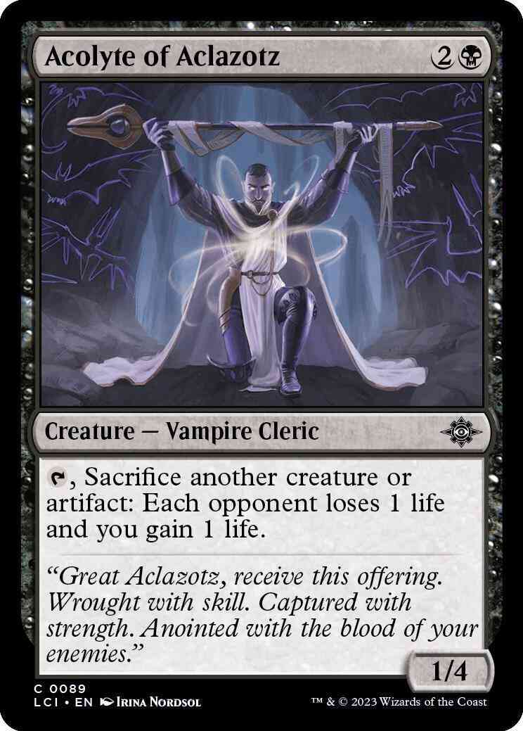 Acolyte of Aclazotz [89] [The Lost Caverns of Ixalan] [Non-Foil]